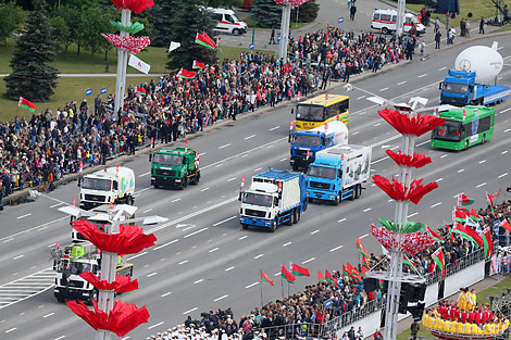 Vehicles parade in Minsk