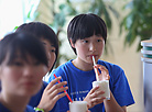 Japanese school students on recuperation holidays in Belarus