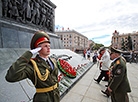 Ceremony to lay flowers at Victory Monument in Minsk
