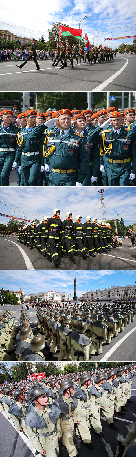 Emergency services parade at Independence Avenue in Minsk, 22 July 2017
