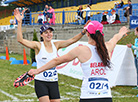 Women’s relay race bronze medalists Yekaterina Orel and Tatyana Khaldoba (Belarus)