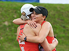 Women’s relay race winners Anna Buryak and Alise Fakhrutdinova (Russia)