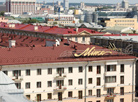 Вид на Минск с крыши костела