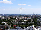 从“白俄罗斯”宾馆观景平台上看到的明斯克