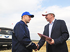 Driver from Aleksandriyskoye farm Igor Erashov transports 4,000 tonnes of grain