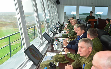 Belarus President Alexander Lukashenko attends the Zapad 2017 exercise