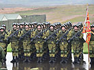 Inspection of the troops involved in the Belarusian-Russian strategic army exercise Zapad 2017