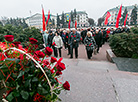 Flowers and wreaths laid at the Vladimir Lenin Monument in Brest