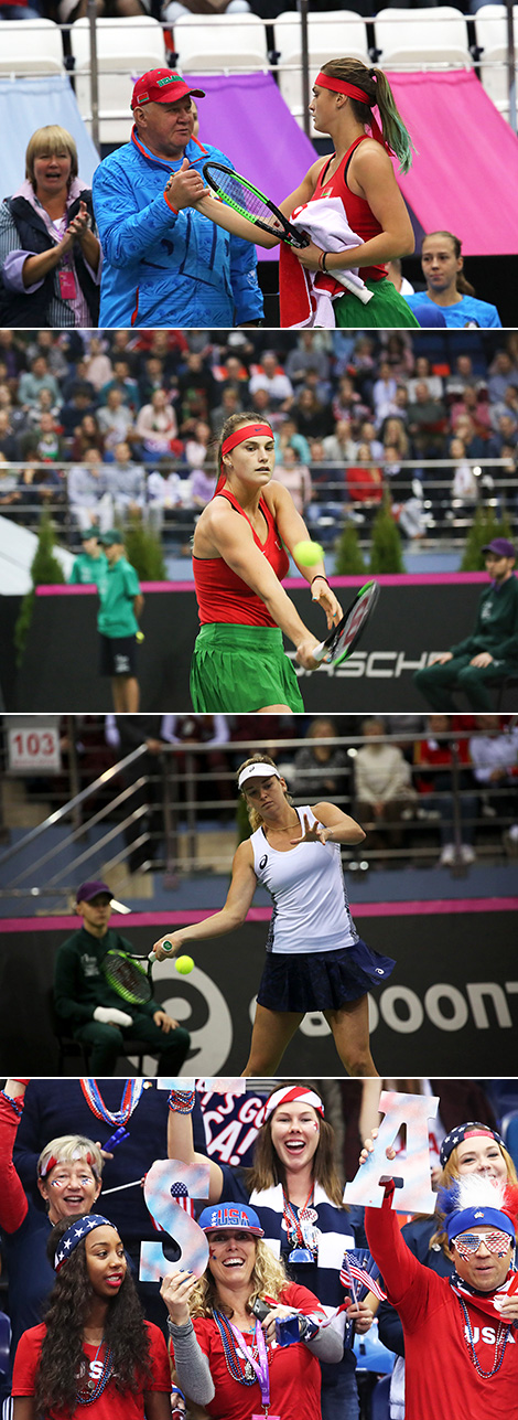 Арина Соболенко и Коко Вандевеге открыли второй день финала Кубка Федерации Беларусь – США