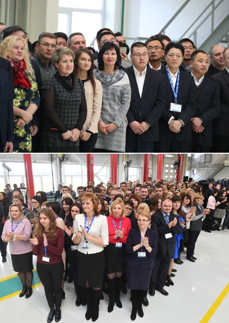 The opening ceremony of the BelGee car factory