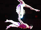 Цирковой номер  "Лирика": гимнасты на ремнях под руководством Анны Лазаревой