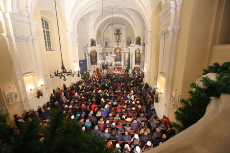 Рождественская служба в костеле Святого Архангела Михаила в Ивенце