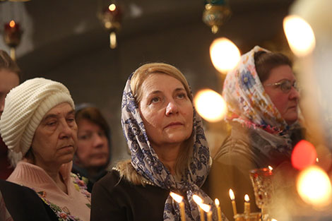Service at the Holy Spirit Cathedral in Minsk