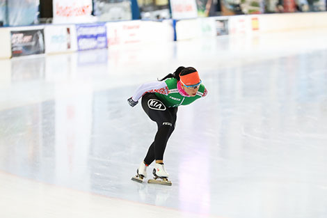 Татьяна Михайлова во время тренировки на льду 