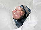 Participant of an ice sculptures contest Alexander Logunov