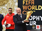 Alexander Lukashenko with FIFA World Cup trophy