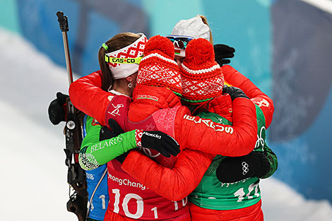 Belarus wins the Women's 4x6km Relay at the 2018 Olympics