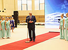 Alexander Lukashenko during the opening of the Palace of Rhythmic Gymnastics 