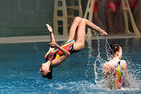 Third synchronized swimming tournament Flamingo in Brest