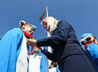 Акция "Гордимся Родиной своей" на площади Государственного флага в Минске