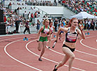 Track and field relay at Dinamo Stadium in Minsk