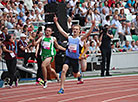 Track and field relay at Dinamo Stadium in Minsk