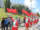 Ceremony to raise the flag of the 27th edition of the International Festival of Arts Slavianski Bazaar in Vitebsk