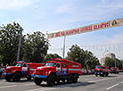 Парад техники МЧС на проспекте Независимости в Минске 