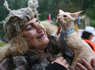 Tamara Kozlovskaya from Voronovo acting as the fairy-tale character Baba Yaga