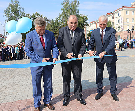 Церемония открытия площади Франциска Скорины в Полоцке 