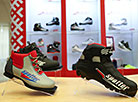 Exposition of sports equipment: Belarusian ski boots