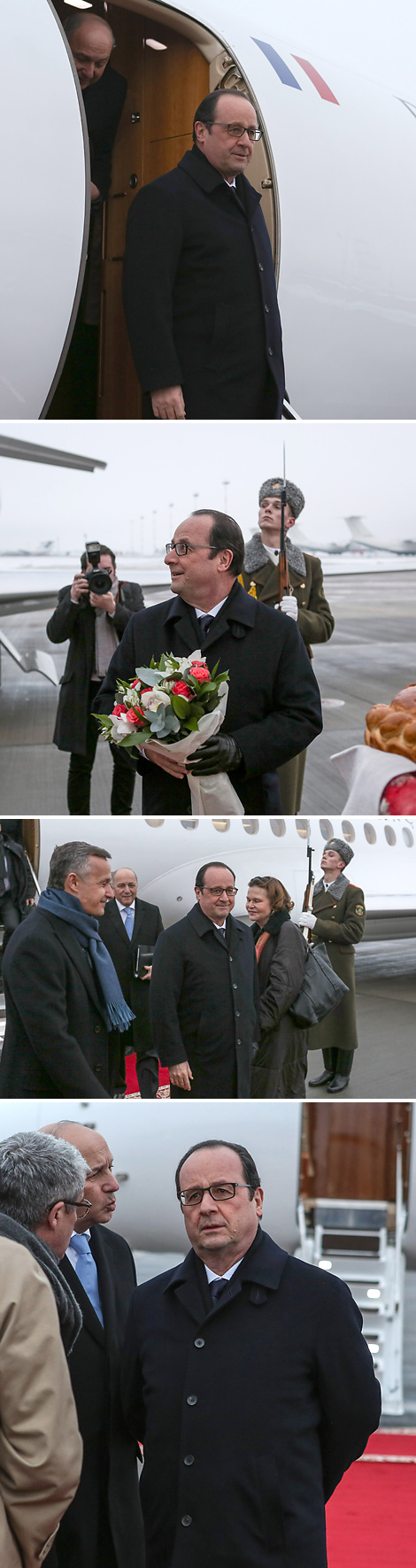 Президент Франции Франсуа Олланд прибыл в Минск 