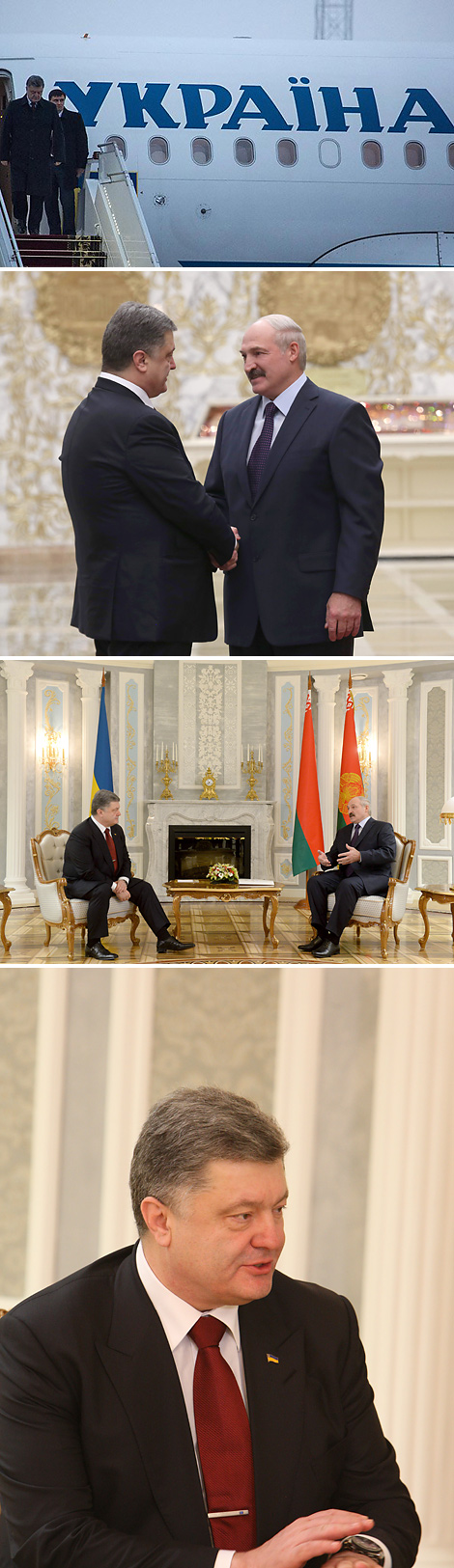 Президент Украины Петр Порошенко прибыл в Минск для участия в переговорах в 