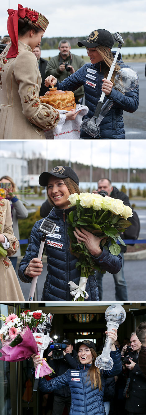 A Warm Welcome for Darya Domracheva in Minsk