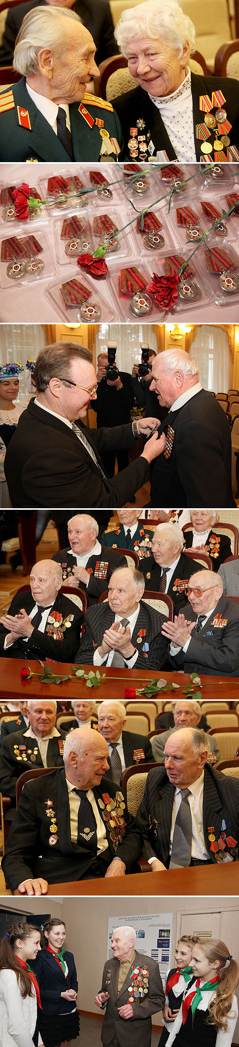 Вручение памятных медалей ветеранам войны в Витебске