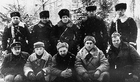 A group of organizers and supervisors of the Communist Party, Komsomol, and partisan movement in Minsk Region