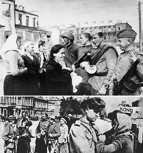 1944 год. Встреча жителей Витебска с воинами Красной Армии