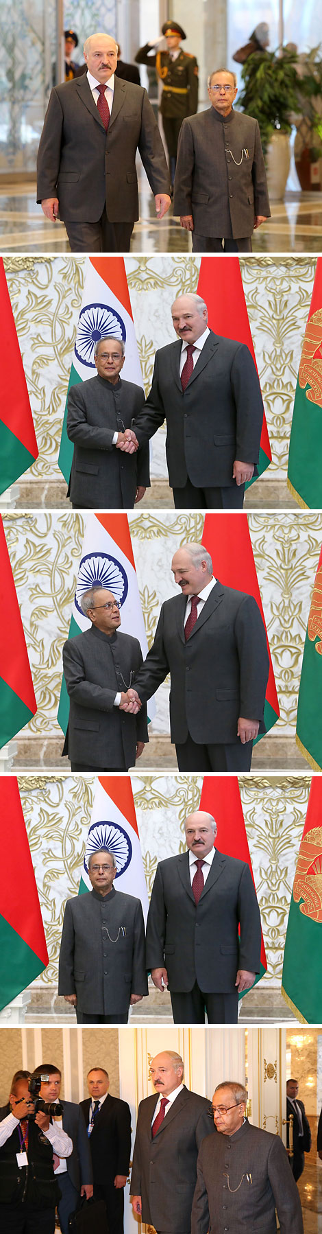 Alexander Lukashenko and Pranab Mukherjee