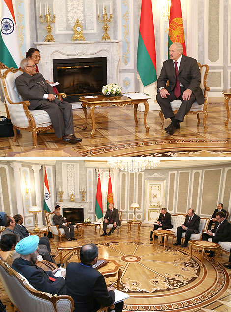 Встреча Президента Беларуси Александра Лукашенко и Президента Индии Пранаба Мукерджи