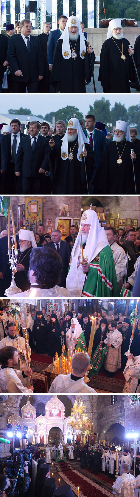 Patriarch Kirill led a lity for the people killed during the war in St. Nicholas Church in the Brest Fortress