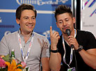 "Star Hour" press conference with Ruslan Alekhno and Teo at the international press center of the Slavonic Bazaar in Vitebsk 