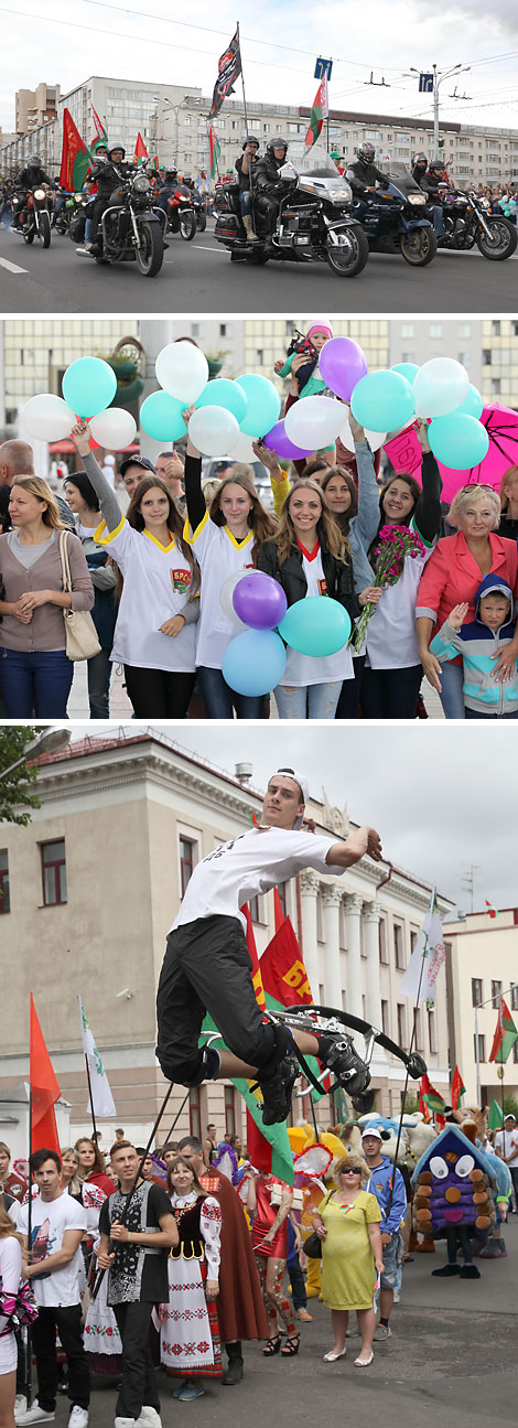 Youth art parade at the Slavonic Bazaar in Vitebsk