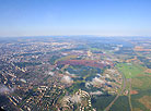 The bird's-eye view of Minsk and Minsk District 