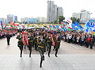 Ceremony of laying wreaths at the Minsk Hero City memorial