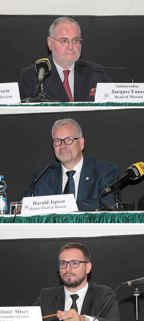 Head of the OSCE/ODIHR long-term election observation mission Jacques Faure