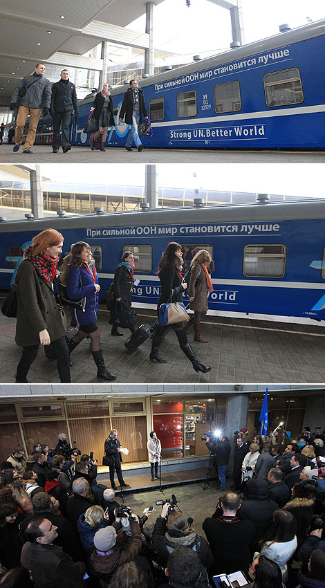 Поезд к 70-летию ООН отправился в путешествие по Беларуси