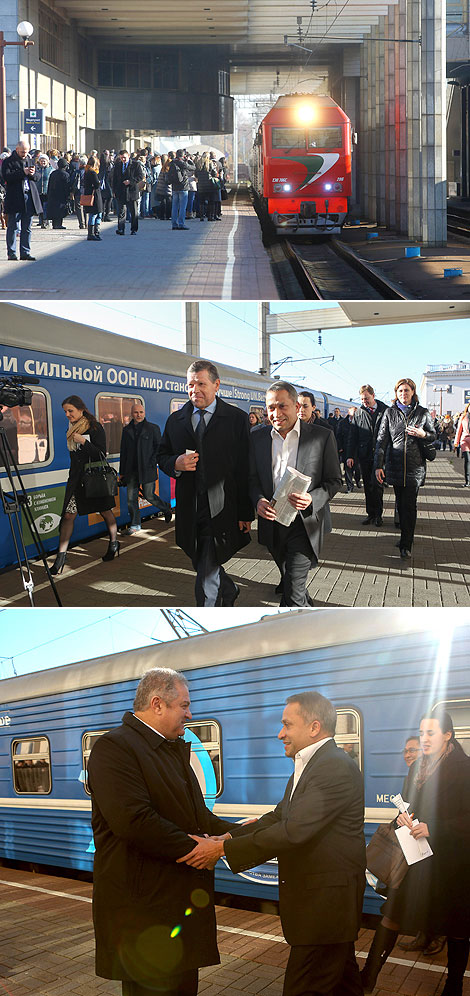 UN70 Belarus Express arrives in Minsk