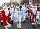 Парад Дедов Морозов и Снегурочек в Гомеле 
