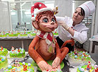 Шоколадная обезьяна украсила торт для детского праздника в Могилеве