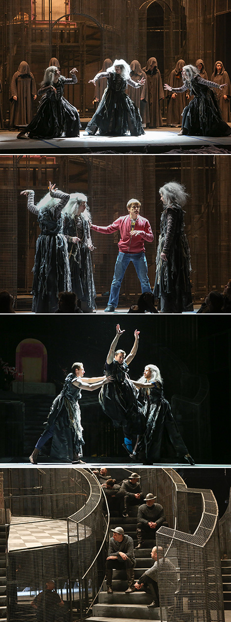 Rehearsals of Macbeth opera in Bolshoi Theater of Belarus